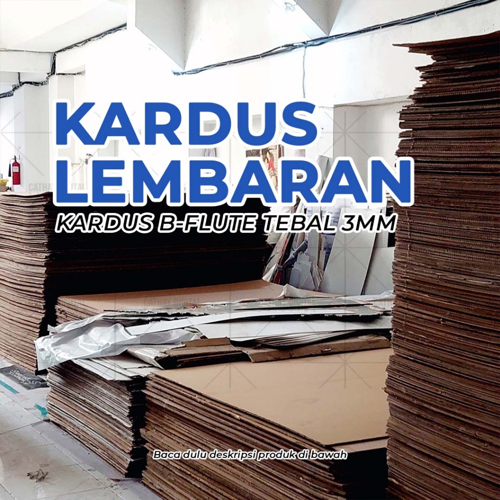 Jual KARDUS LEMBARAN B-Flute BFlute Single Wall POLOS BARU A0 A1 A2 A3 ...
