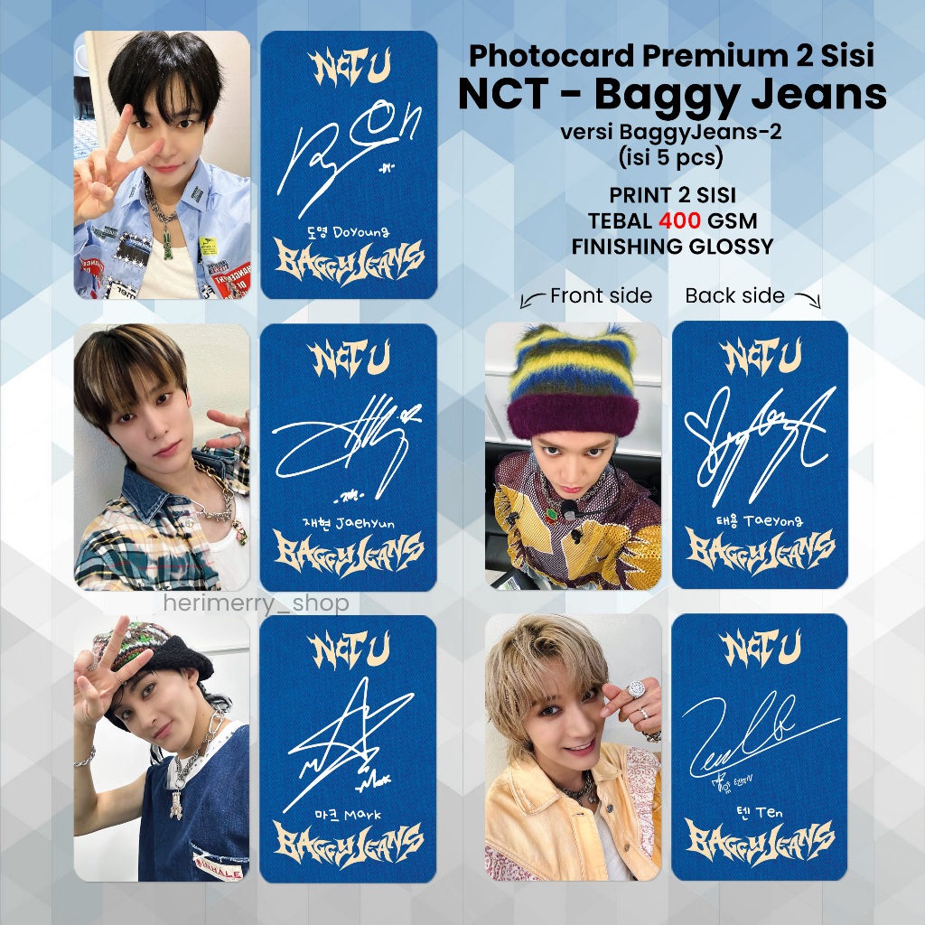 Jual (ISI 5/6/7 PCS) Photocard NCT GOLDEN AGE - PC Premium 2 Sisi Kartu ...