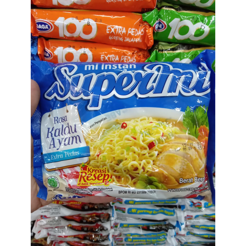 Jual Mie Instan Supermi Kaldu Ayam Ayam Bawang Semur Ayam Pedas