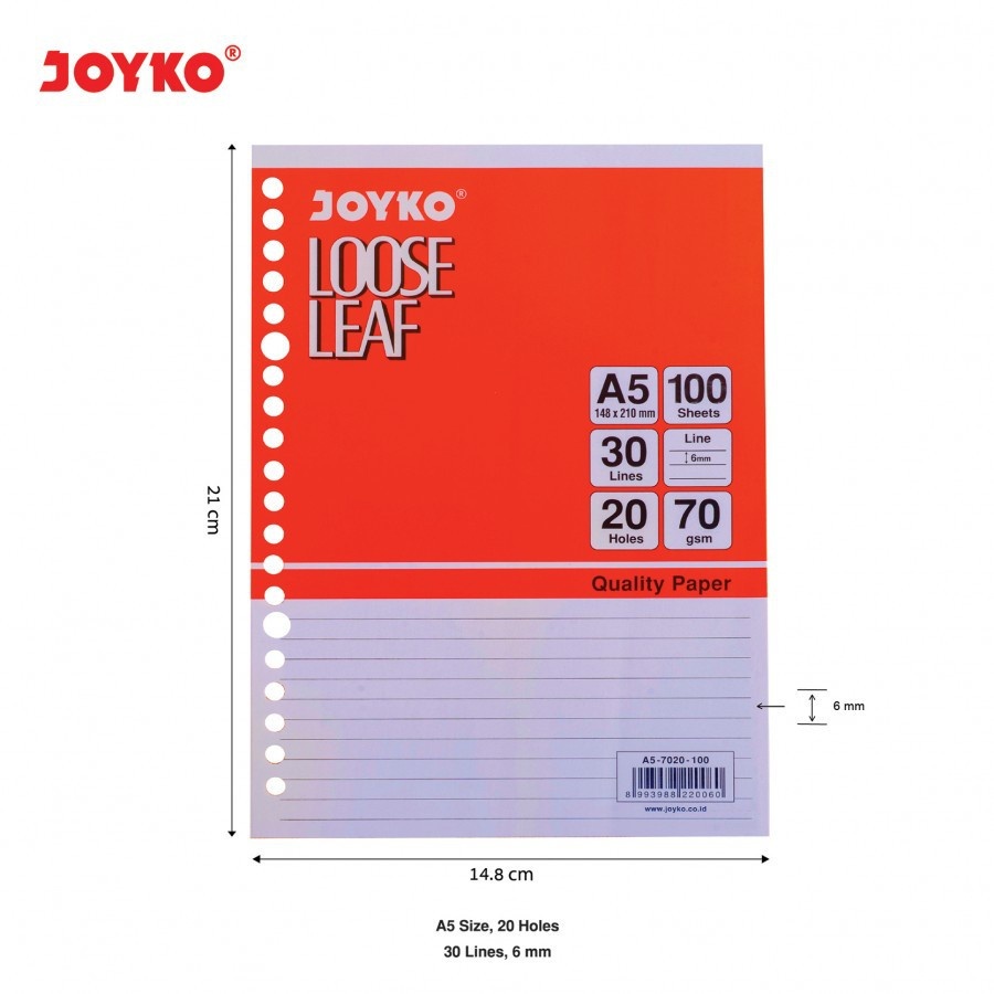 Jual KERTAS BINDER JOYKO A5 / 100 LEMBAR KERTAS ISI BINDER | Shopee ...