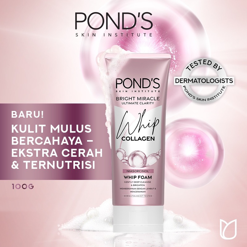 Jual PONDS BRIGHT MIRACLE ULTIMATE CLARITY NIASORCINOL WHIP FOAM 100g ...