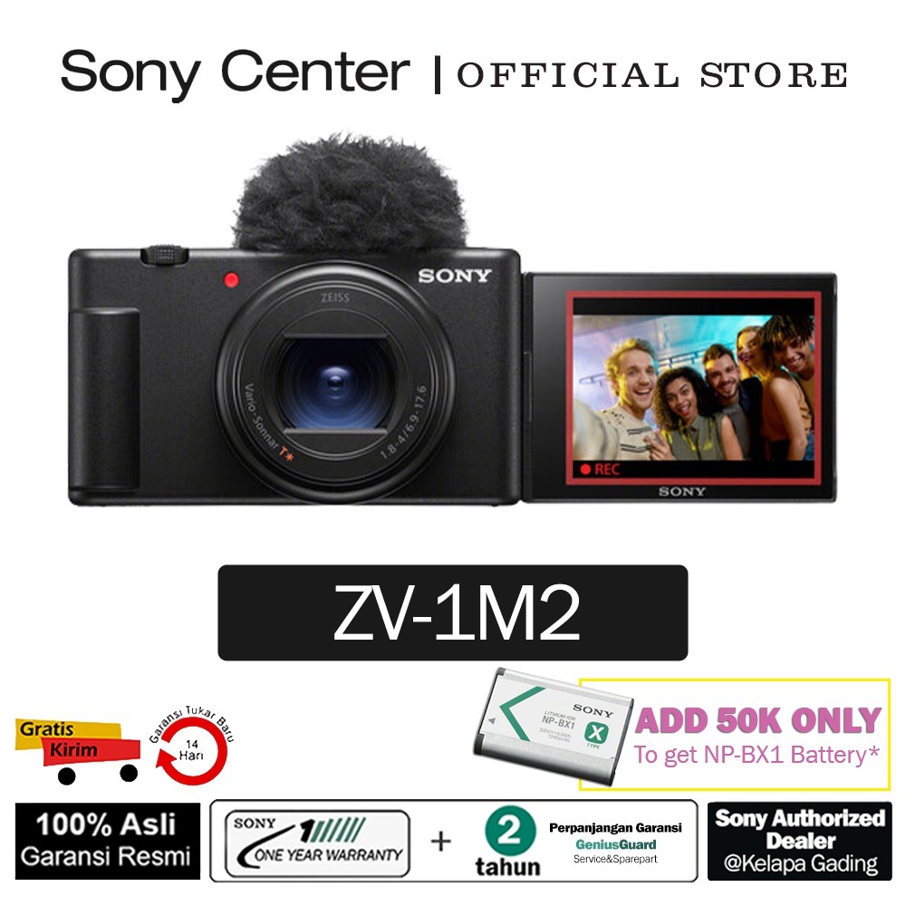 SONY CENTER SONY ZV-1 II Kamera Vlog ZV1 II Digital Compact Camera ZV-1M2  Garansi Resmi