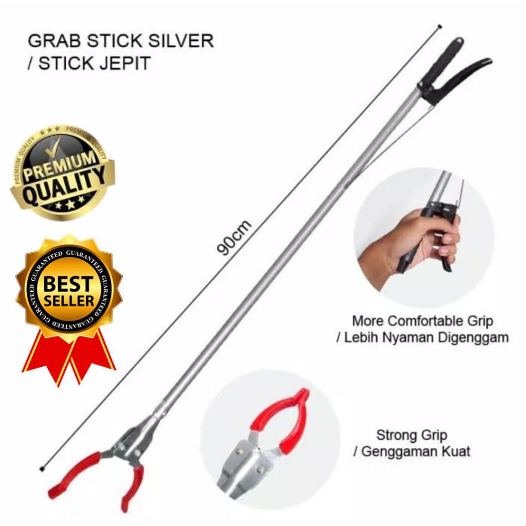 Jual Alat Penjepit Sampah Dan Bangkai Tikus Stainless Grab Stick Silver Shopee Indonesia