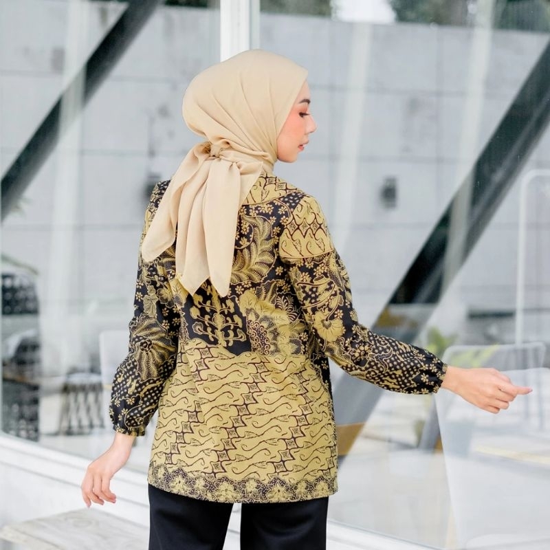 Jual Batikula batik blouse kantor batik modern | Shopee Indonesia