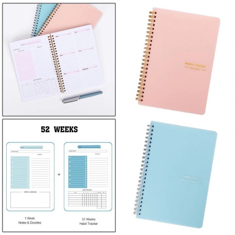 Jual Weekly Planner Book for 52 Weeks Buku Notebook Agenda Catatan ...