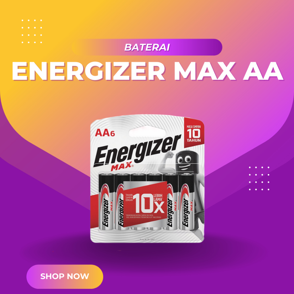 Jual BATERAI ENERGIZER MAX AA Alkaline / BATERAI ENERGIZER MAX AA ...