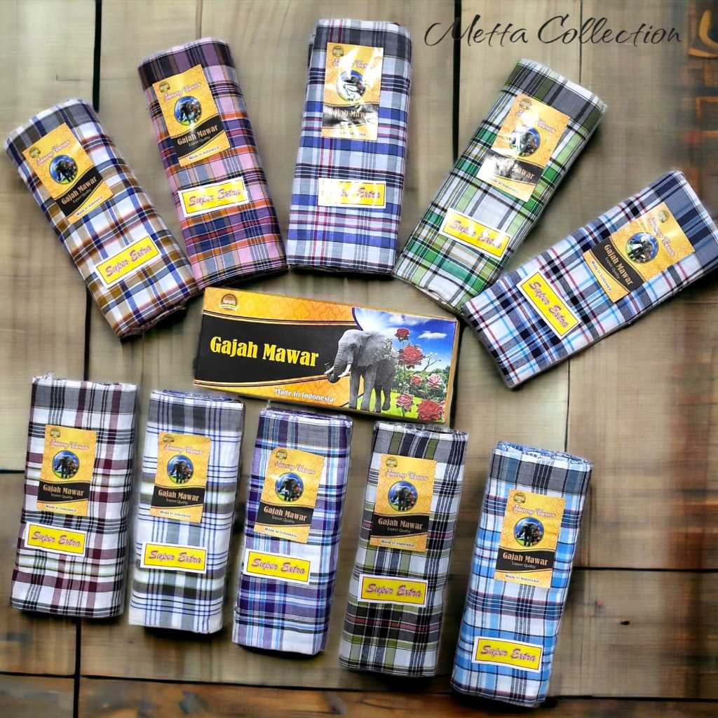 Sarung Tenun Murah Motif Kotak Katun Halus Adem Premium Souvenir Grosir Partai