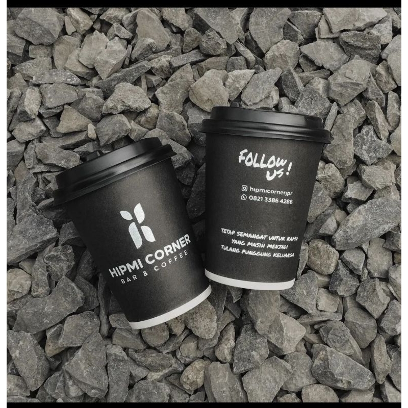 Jual Paper cup 8oz custom logo. cocok untuk hot coffee | Shopee Indonesia