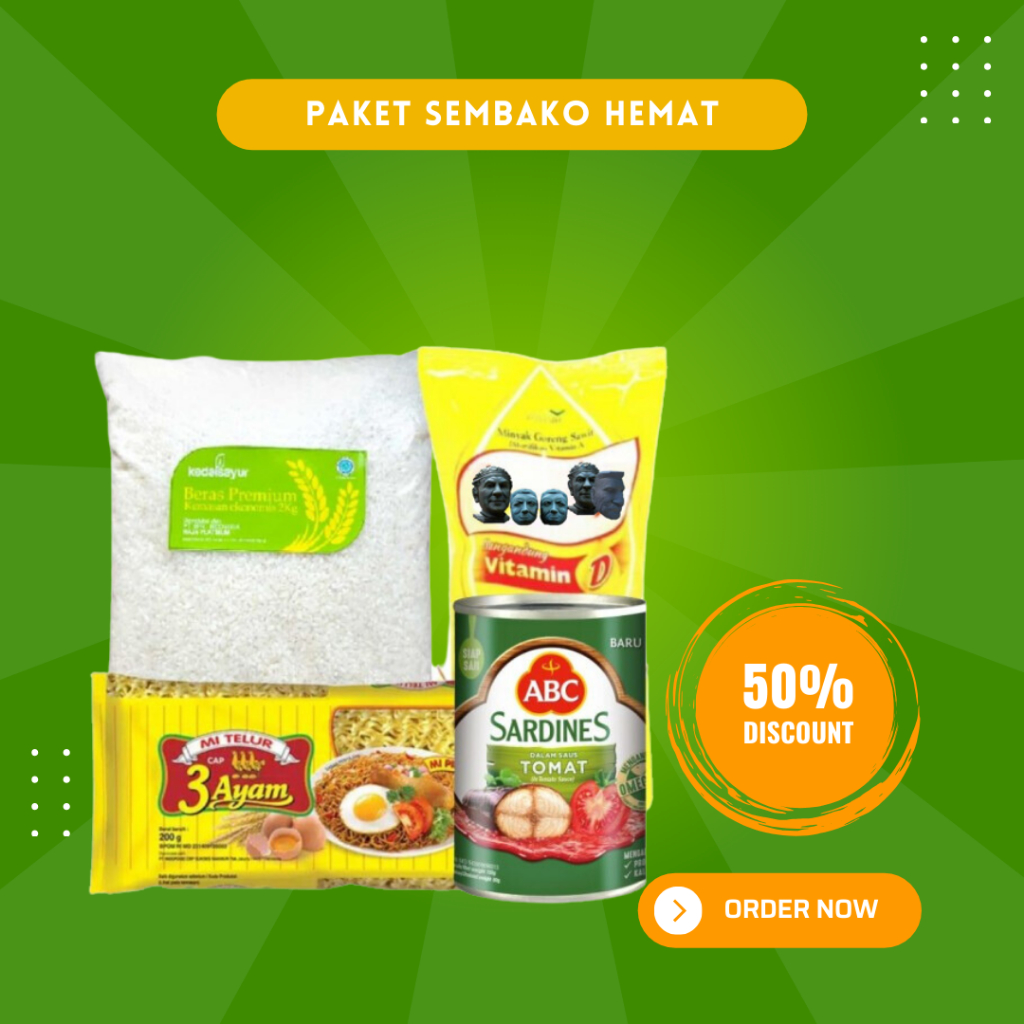 Jual Paket Sembako Beras Indomie Kecap Sarden Gula Minyak Telor Super ...