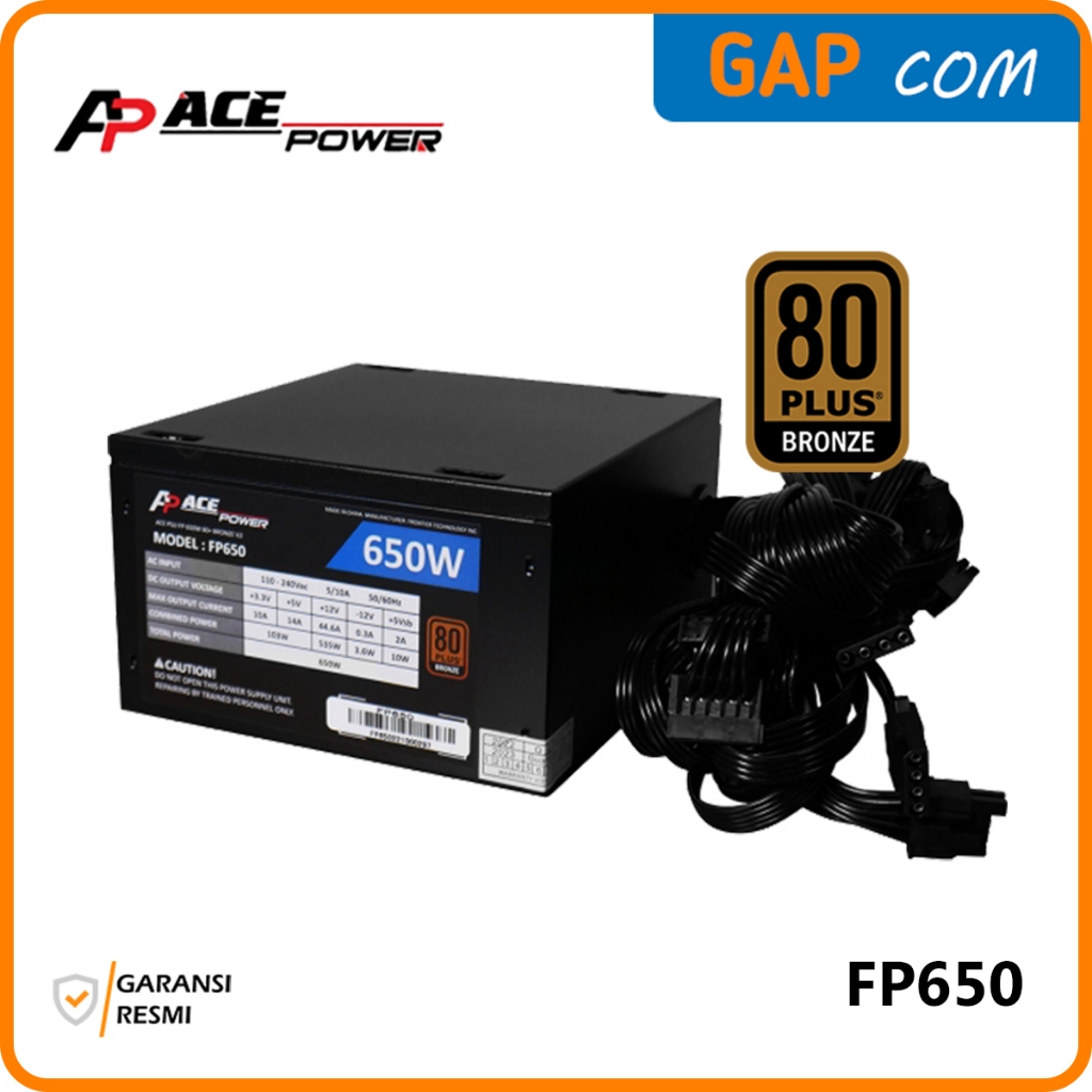Jual PSU 650W Ace Power FP650 Watt 80Plus Bronze Frontier Pure Power ...