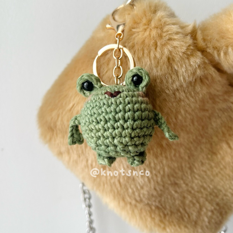 Jual Frog Crochet Keychain | Gantungan Kunci Rajut | Bag Charm | Shopee ...