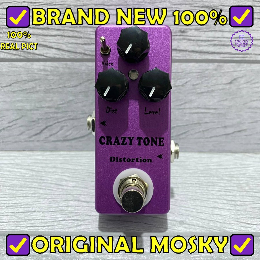 Jual Efek Gitar Mosky CRAZY TONE High Gain Distortion Riot Effect