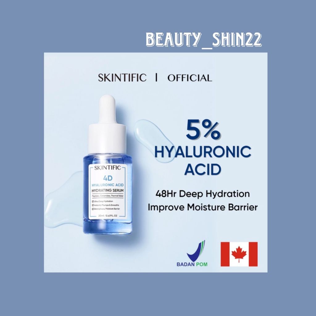 Jual SKINTIFIC 4D HYALURONIC ACID HYDRATING SERUM 20ML | Shopee Indonesia