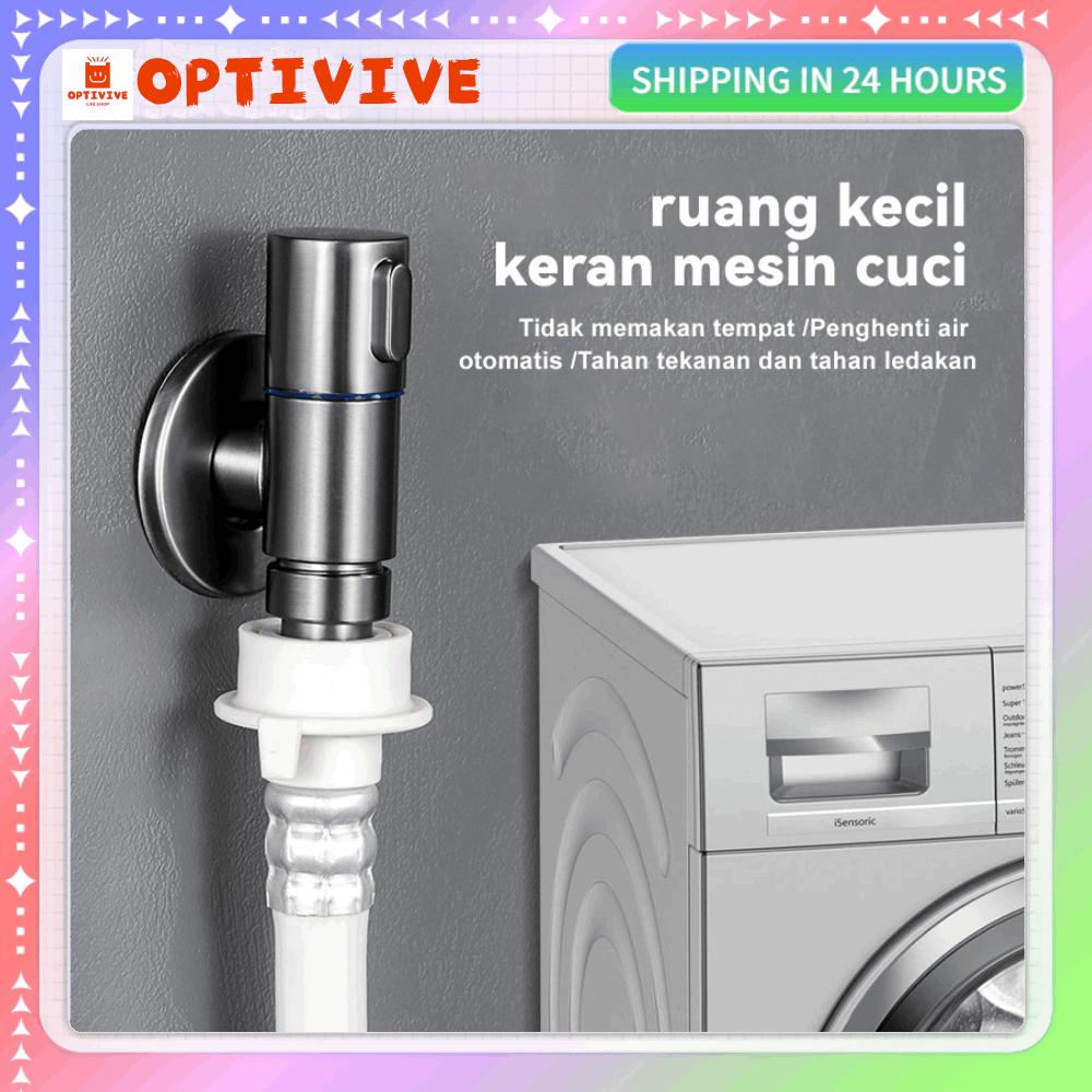 Jual Optivive Ready Stock Cod Keran Mesin Cuci Stainless Steel