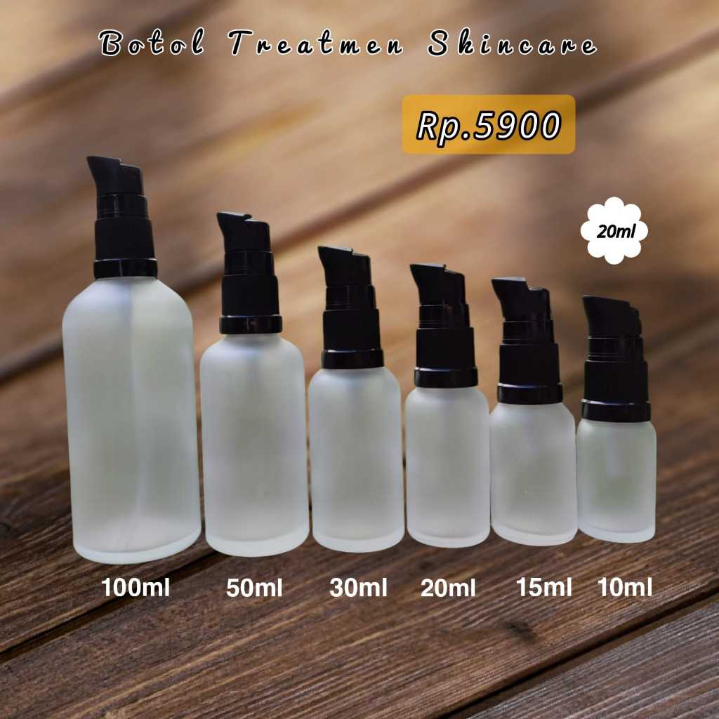 Jual Botol 20ml Shampoo Toner Hair Tonic Glass Pump Treatment Botol ...