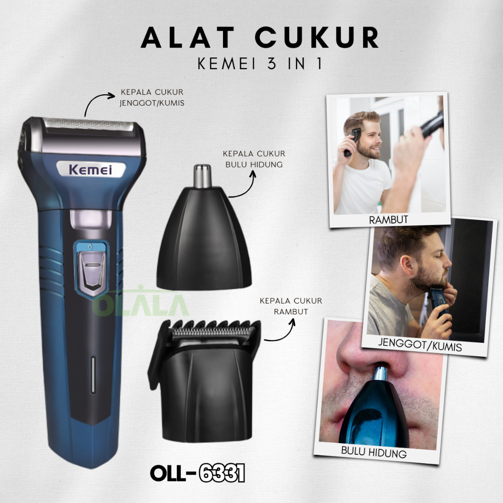 Jual Mesin Alat Cukur Rambut Pria Kemei Km Km Shopee Indonesia