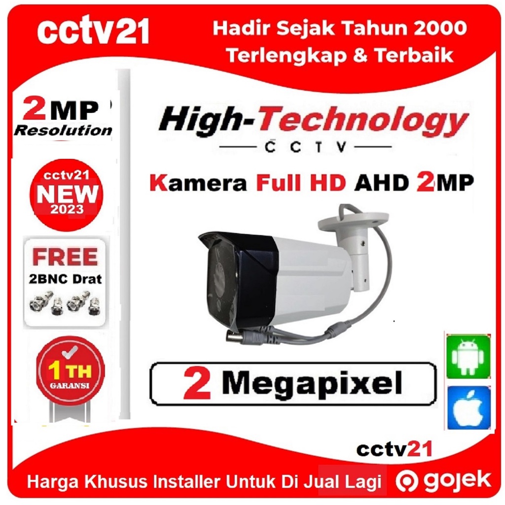 Jual Camera CCTV 2MP High Technology Full HD Free 2 BNC Drat Harga ...