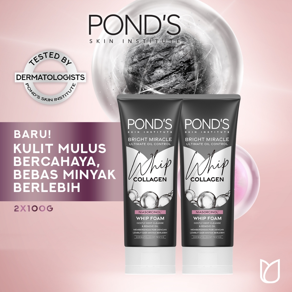 Jual Pond's Bright Miracle Ultimate Oil Control Facial Foam 100G X2 ...