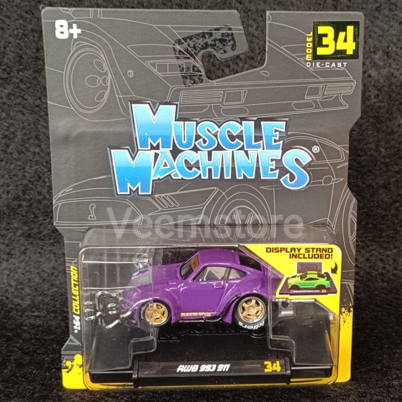 Muscle Machines Porsche 911 993 RWB – 1:64 – Édition Limitée – Vert – Diecast – Neuf