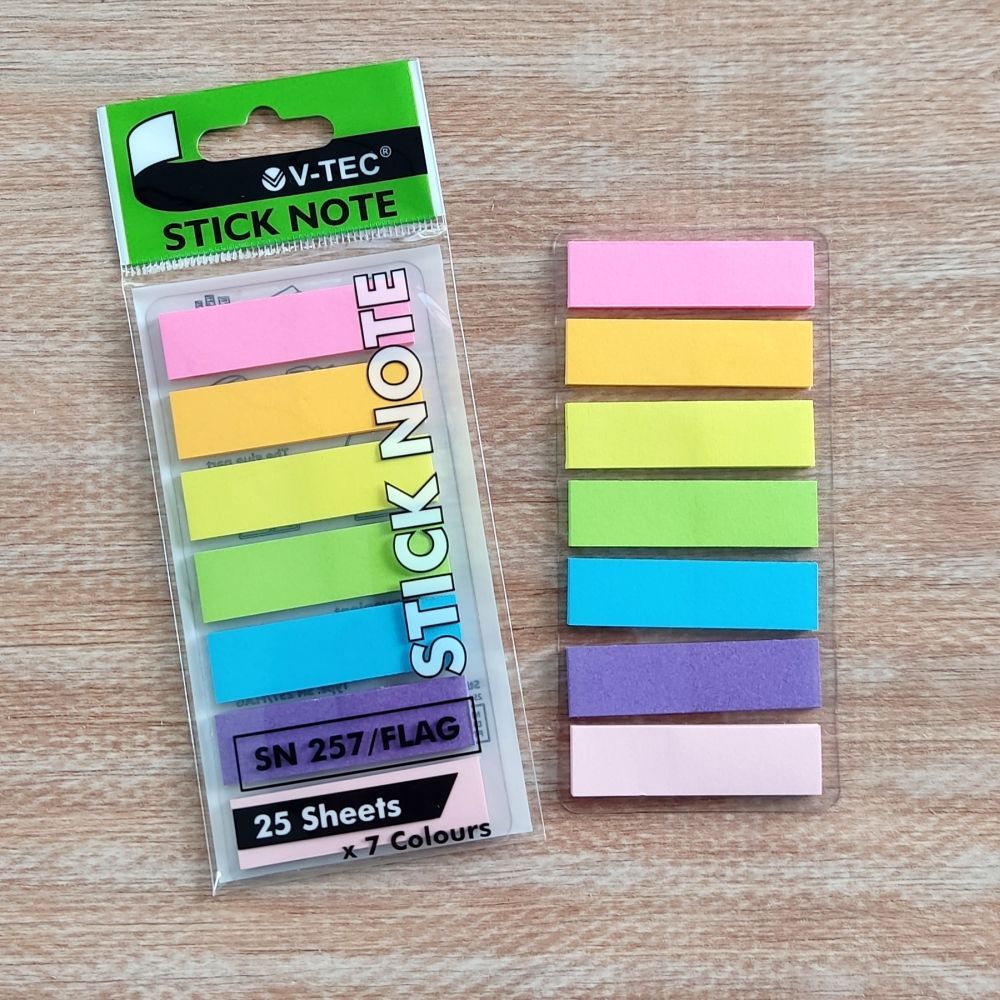 Jual V-TEC Sticky Notes SN-257 / Book Annotation Tabs / Penanda Buku ...
