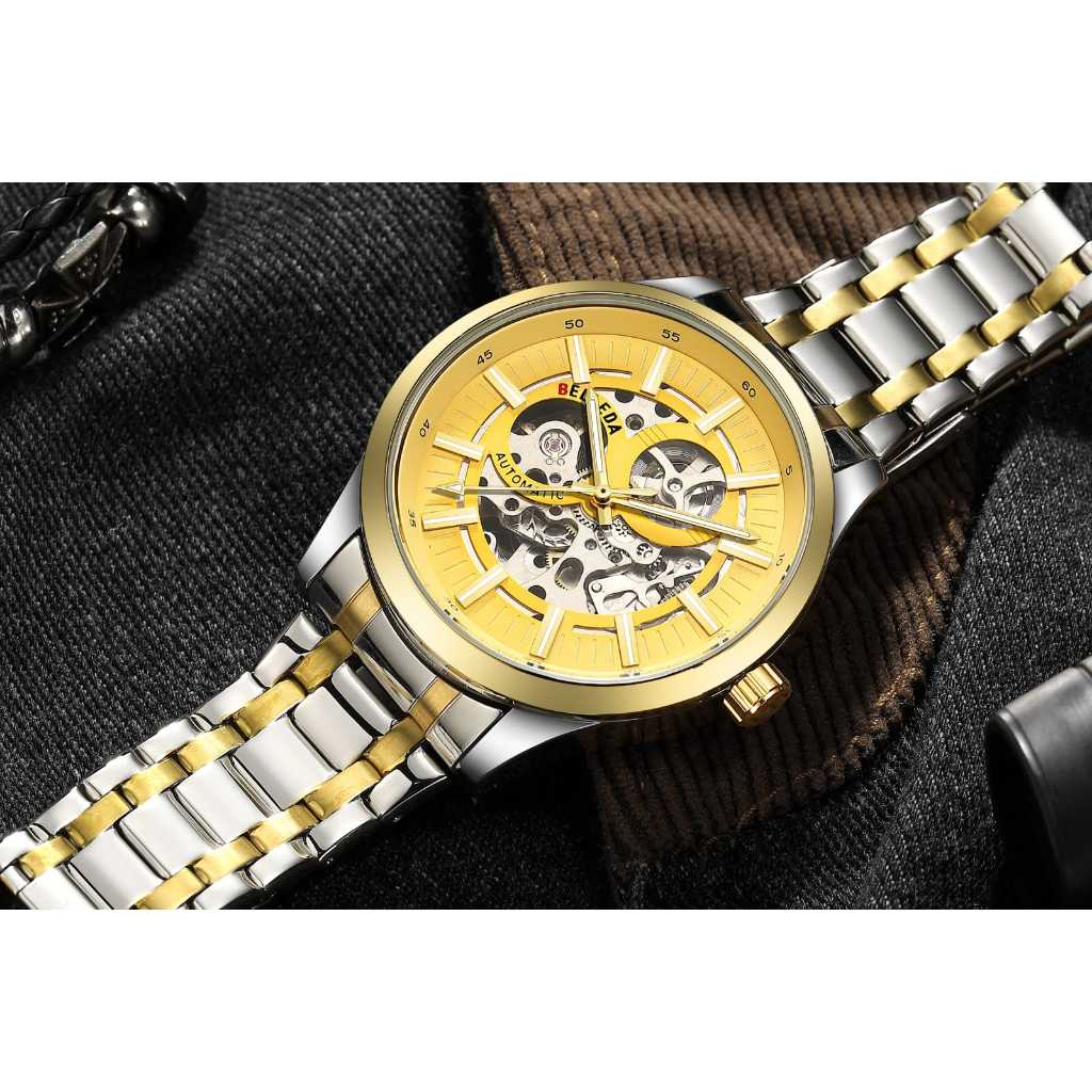 Jual Belleda Jam Tangan Pria Belleda 9530 Automatic Rantai