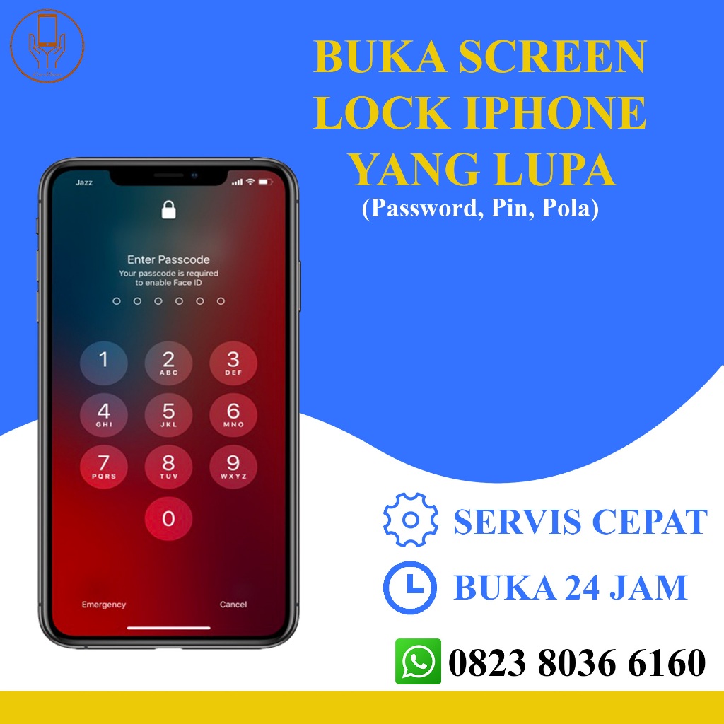 Jual Jasa Buka Passcode Kunci Layar / Screen Lock Iphone yang Lupa (Dr