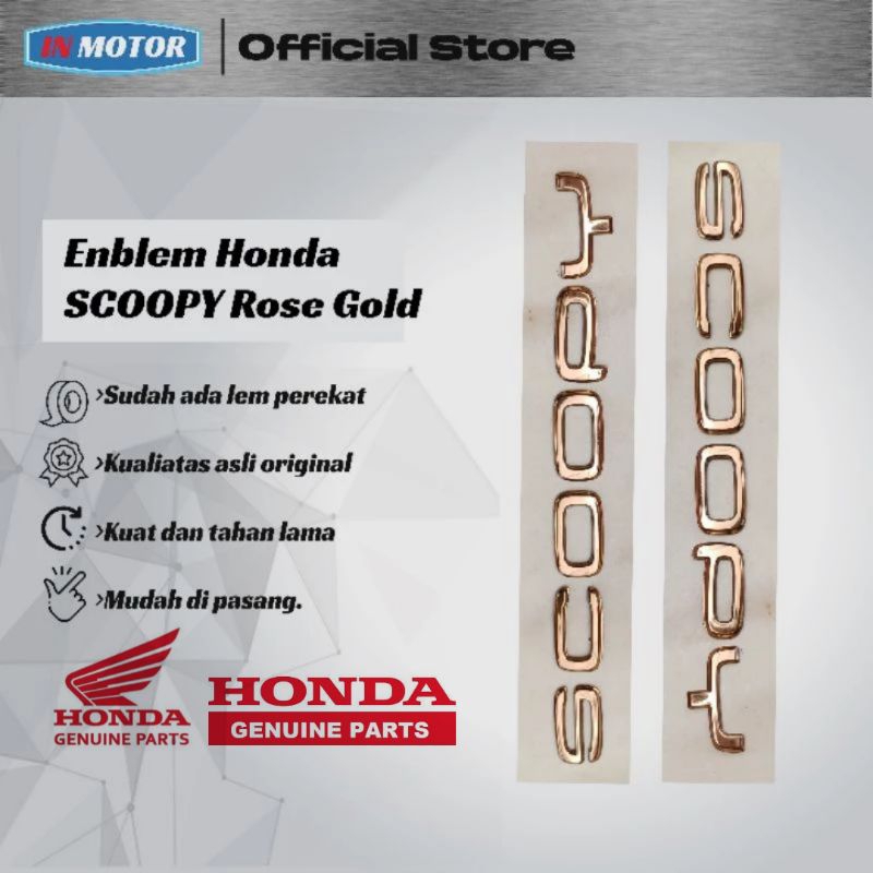 Jual Emblem Scoopy Emas Tembaga Scoopy Generasi Terbaru Prestige