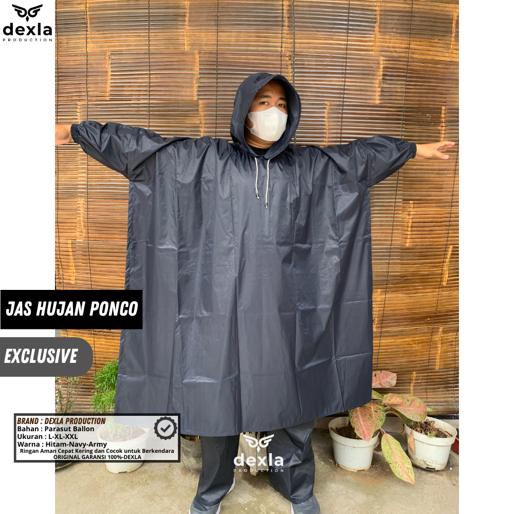 Jual Jas Hujan Ponco Kelelawar Raincoat Murah Berkualitas Bahan Parasut Ringan Kuat Anti Rembes