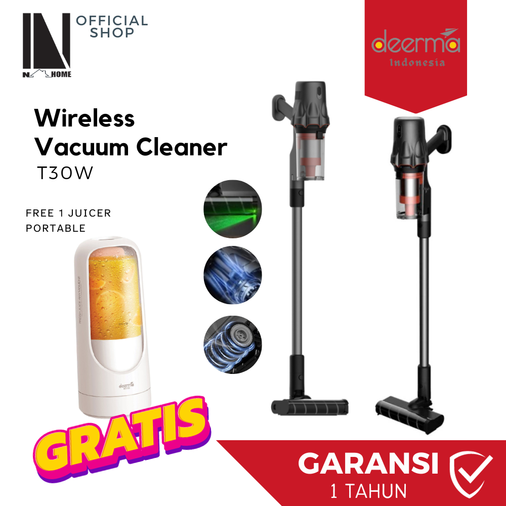 Jual DEERMA Vacuum Cleaner Wireless T30W Penyedot Debu 23Kpa Tanpa Kabel Cordless Vakum Anti