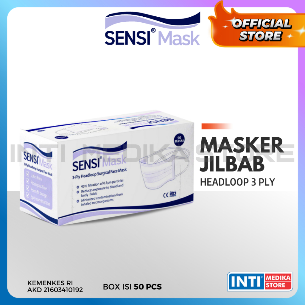 Jual SENSI - Masker Jilbab Sensi 3 Ply | Masker Sensi | Masker Headloop ...