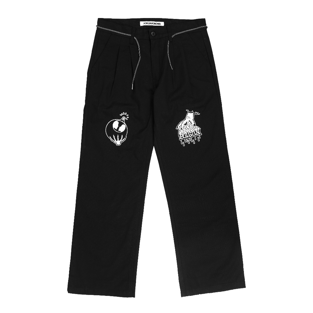 Jual POISON FOREVER DRIP PLEATED PANTS BLACK | Shopee Indonesia