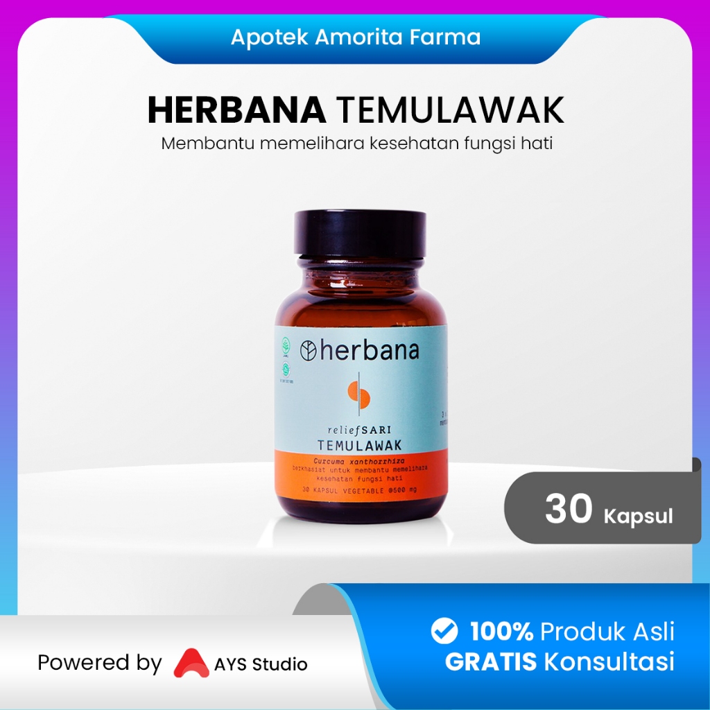 Jual Herbana Relief Sari Temulawak Isi 30 Kapsul Shopee Indonesia