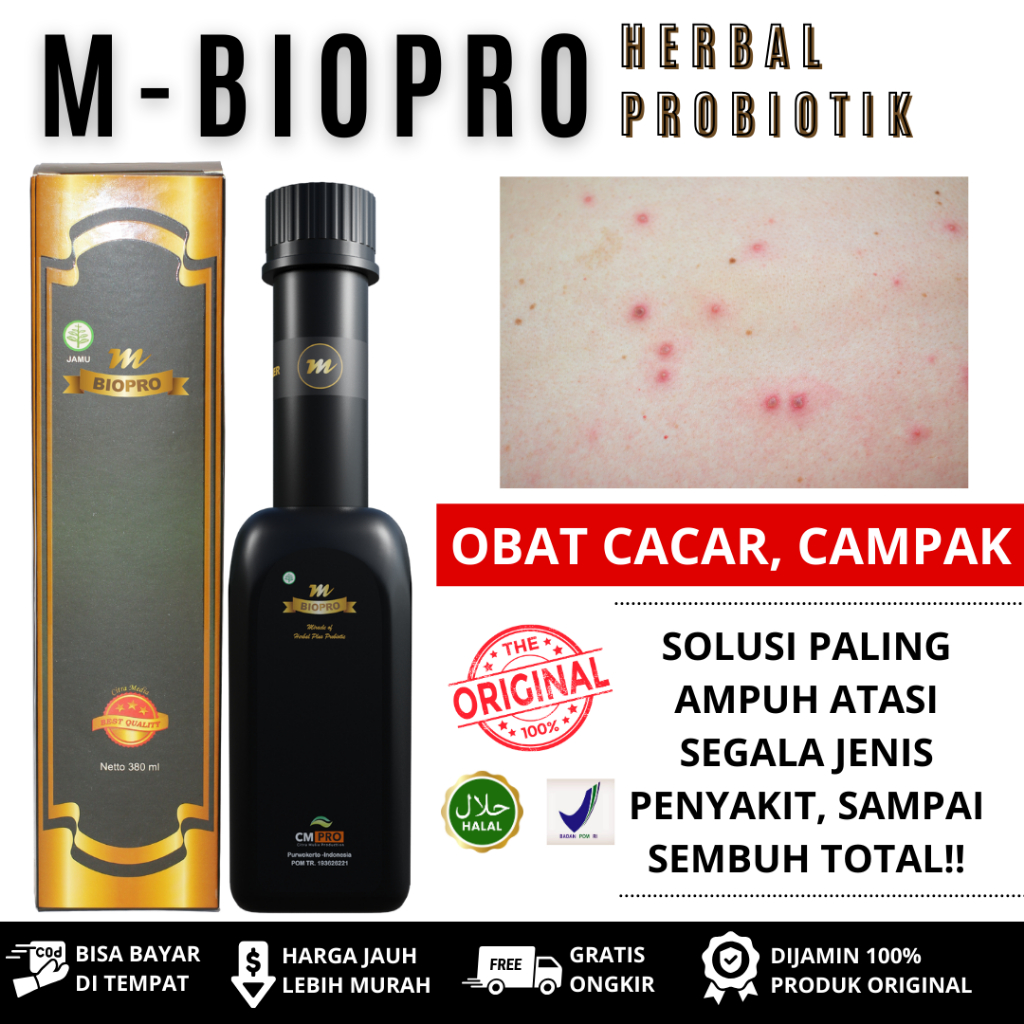 Jual Bisa COD MBIOPRO Herbal Probiotik Obat Penyakit Cacar Tipes Campak 100 ORIGINAL