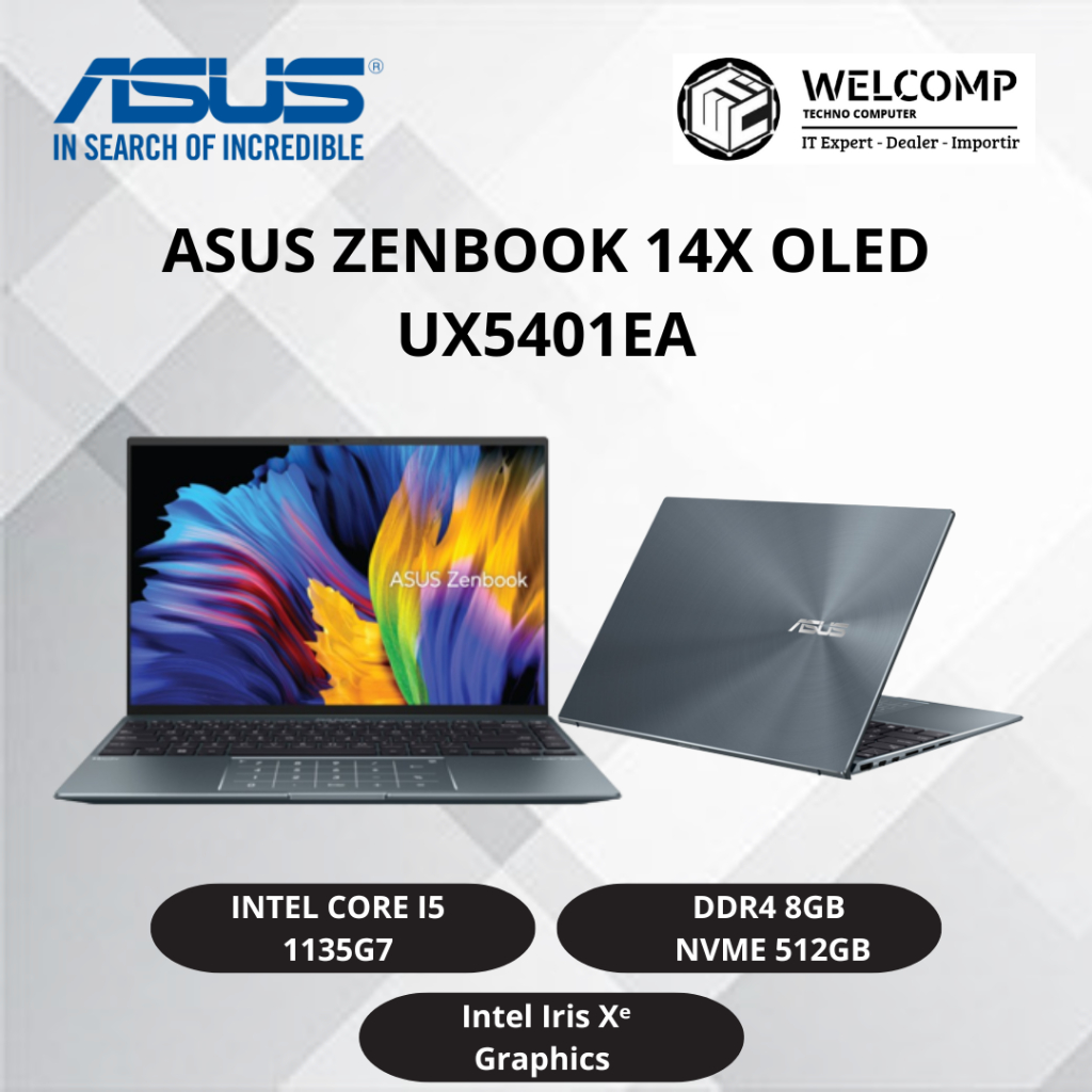 Jual Laptop Asus Zenbook 14X OLED UX5401EA i5-1135G7/ 8GB/ SSD 512GB ...