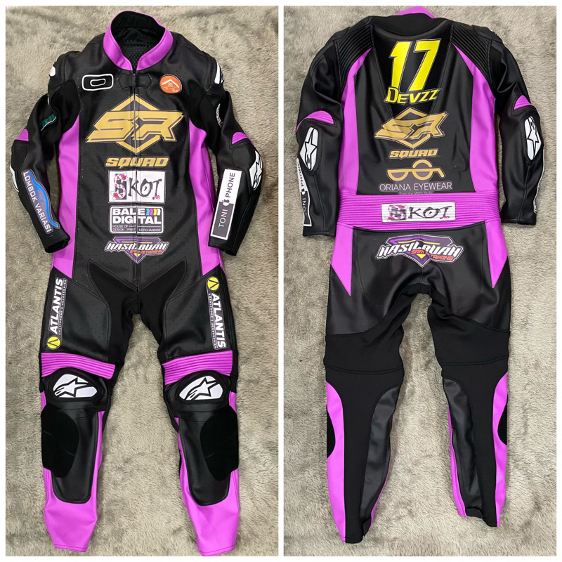 Jual Wearpack Balap Road Race Premium Full Protector semi kulit terbaik ...