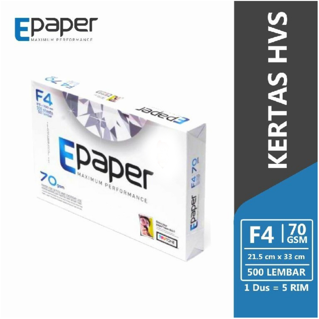 Jual Kertas Hvs F4 70gr E Paper Kertas Fotocopy Print Putih F4 70gsm