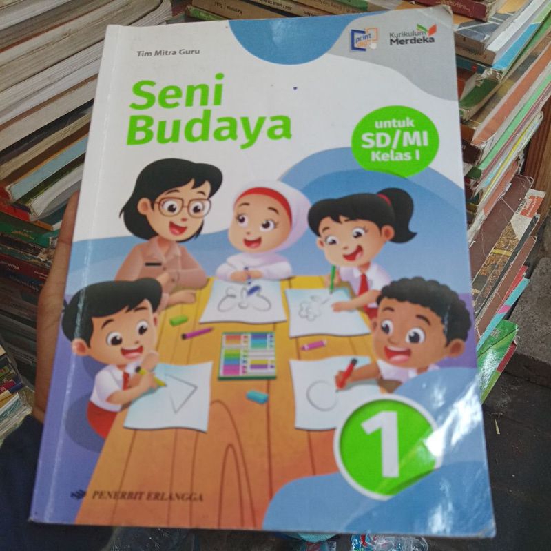Jual buku seni budaya kelas 1 SD Erlangga bekas original kurikulum ...