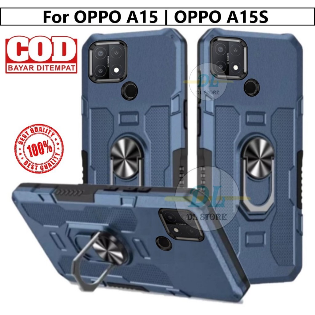 Jual Casing Untuk Oppo A15 | Oppo A15s Hard Case Ring Armor Robot Case ...