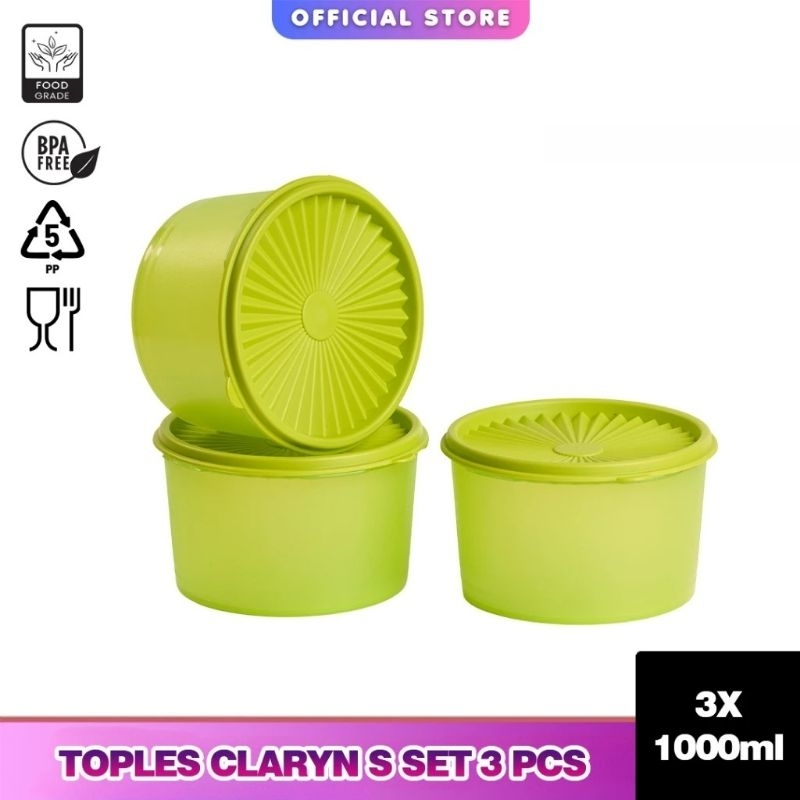Jual Toples Serbaguna Tempat Penyimpanan Makanan Claryn Set Size S 3 ...