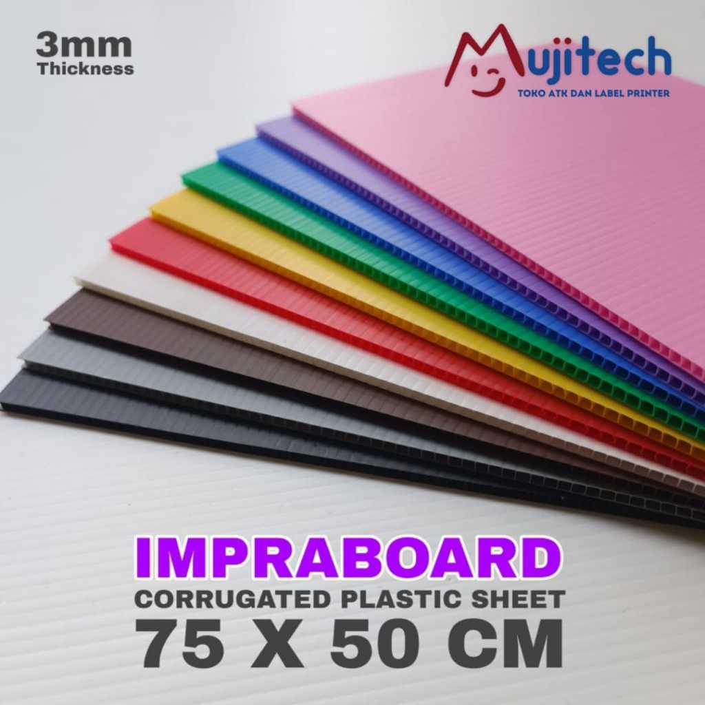 Jual Impraboard Infraboard Karton Plastik Lembaran Tebal 3mm 50 X 75 Cm