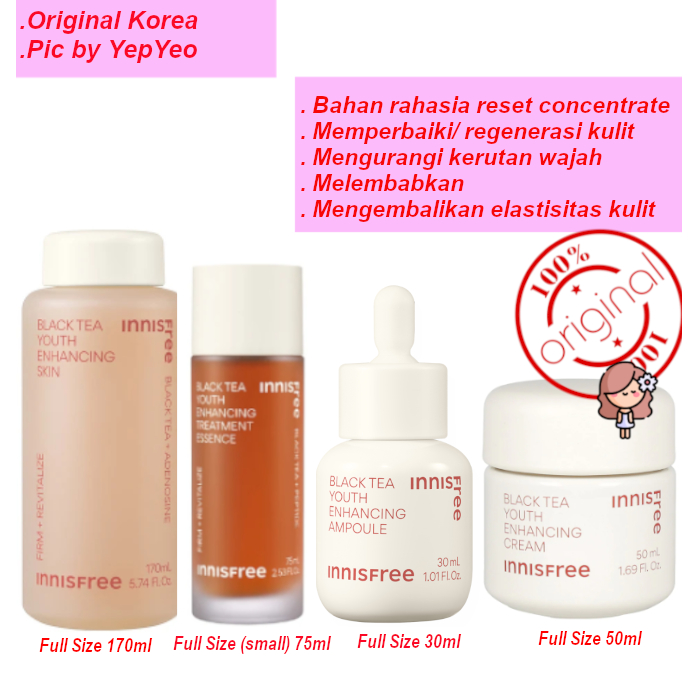 Jual Innisfree Black Tea Youth Enhancing Ampoule 30ml dan 50ml