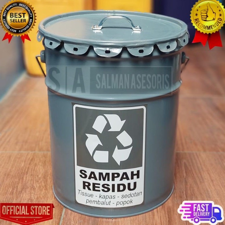 Jual Model Terkini Tong Ember Kaleng 20 Liter 25kg Tempat Bakar Sampah Mwm Shopee Indonesia 9892