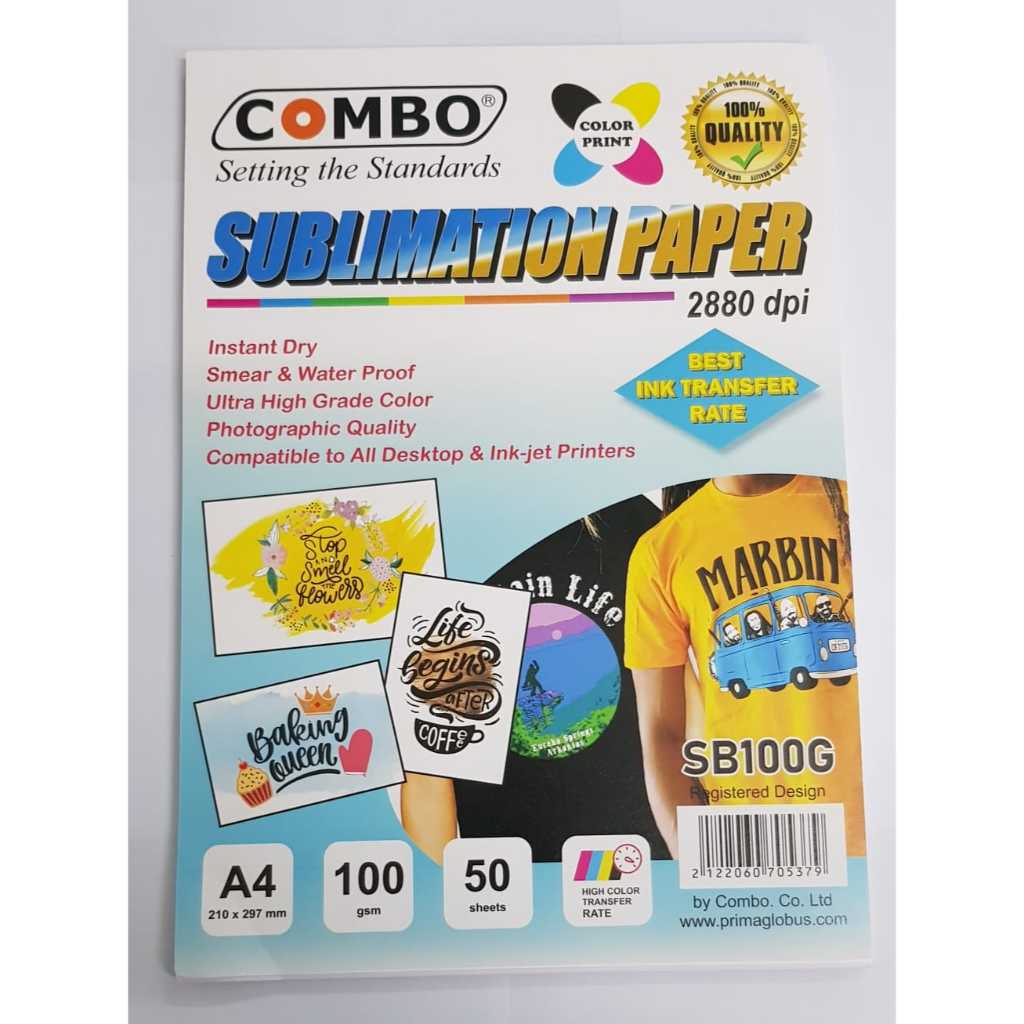 Jual Kertas Sublim Transfer Paper Colourlife Sublime Combo A4 50