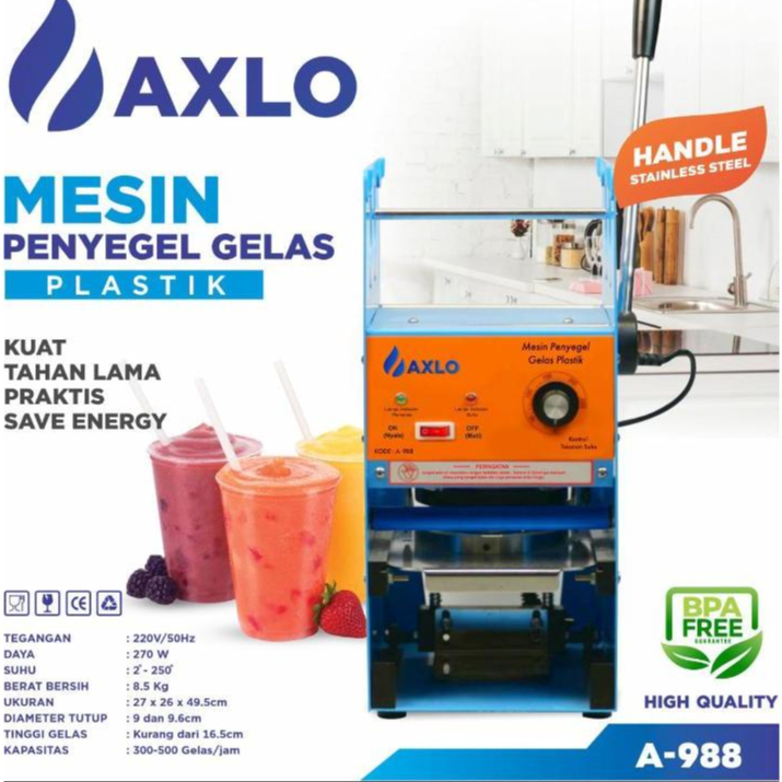 Jual sealing machine q2 9991 22 oz / gelas jumbo cup sealer q2 mesin