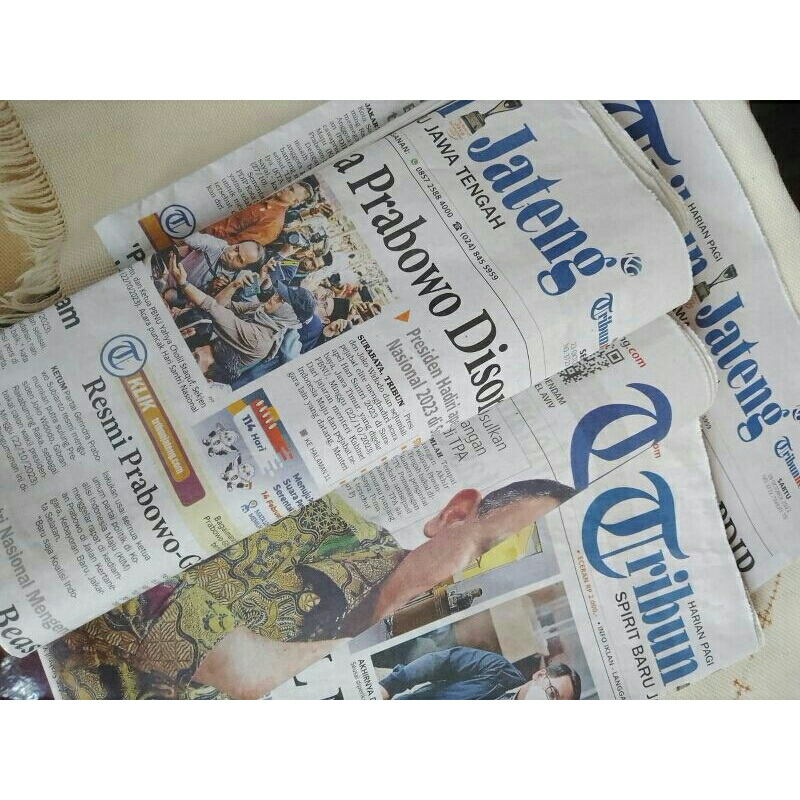 Jual koran bekas baru tribun jateng 1 ikat 250 gr | Shopee Indonesia