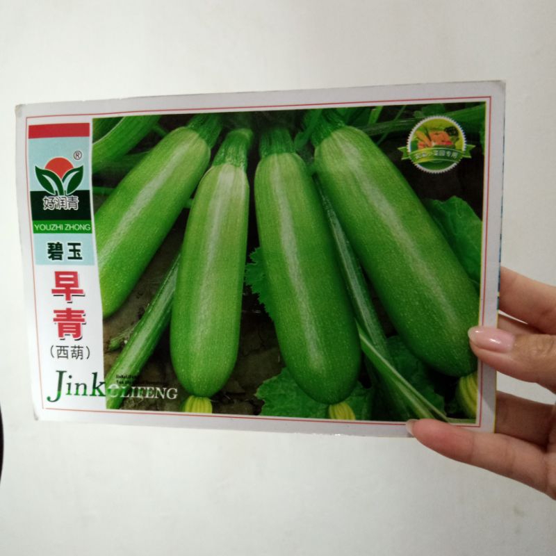 Jual Benih ZUCCHINI Hijau Panjang Asli Kemasan Asli Sesuai Poto Isi ...