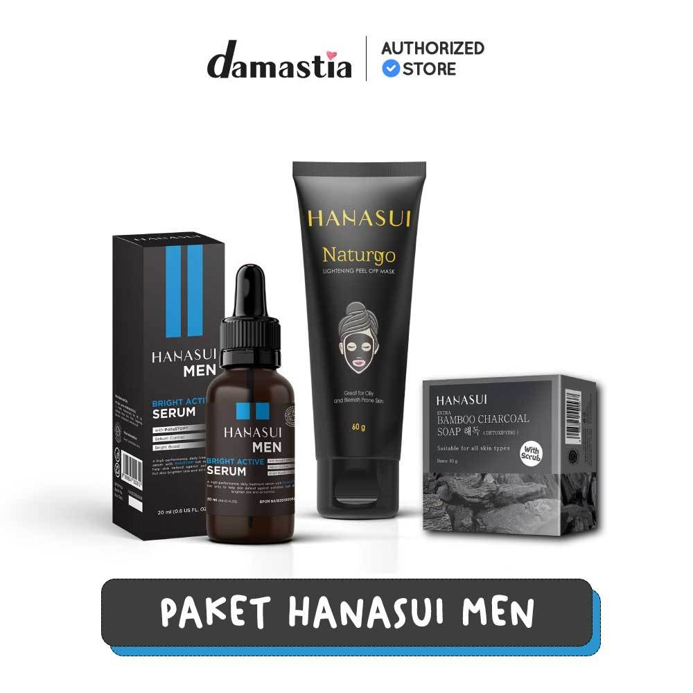 Jual Hanasui Paket Perawatan Pria Hanasui Men Bright Active Serum