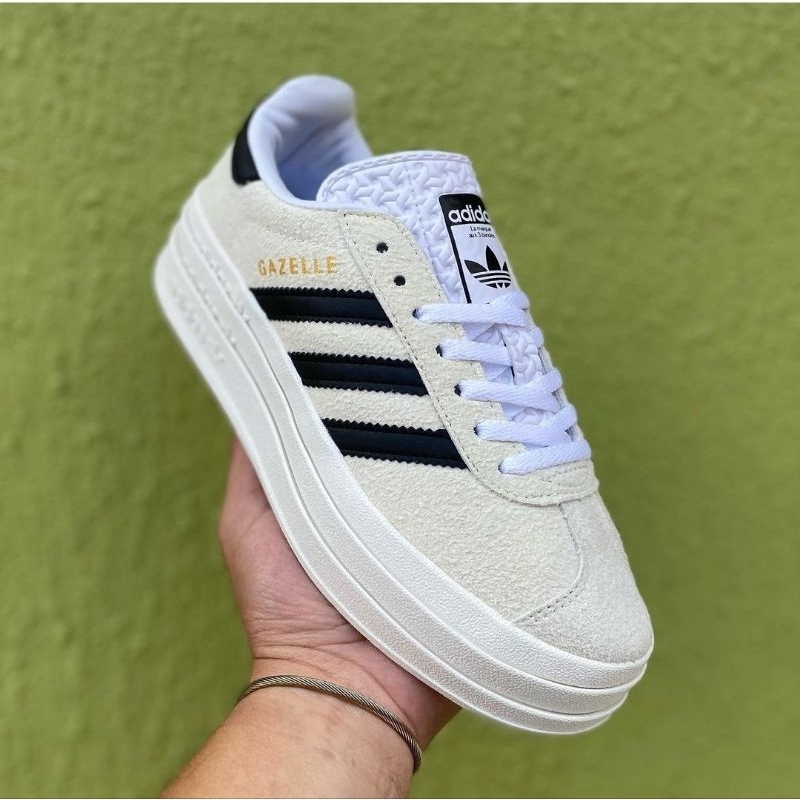 Jual Adidas Gazelle Bold Cloud White Core Black | Shopee Indonesia