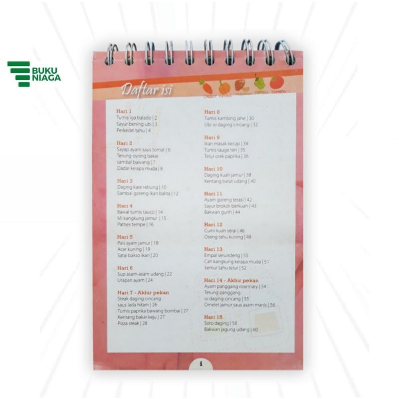 Jual Buku Kalender Menu Resep Sebulan Favorit dan Praktis BUKUNIAGA ...