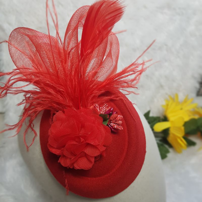 Jual Fascinator Topi Michiko Hat TOPI PESTA warna SANTA Topi pesta ...